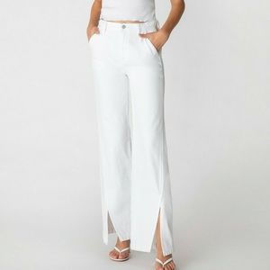 Designer J Brand white straight cut jeans
